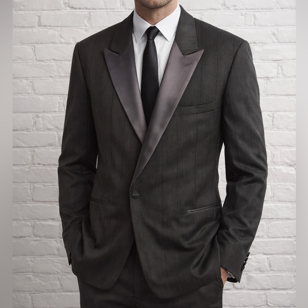 Christian Dior Monsieur Tuxedo Jacket – Vintage Gray Pinstripe